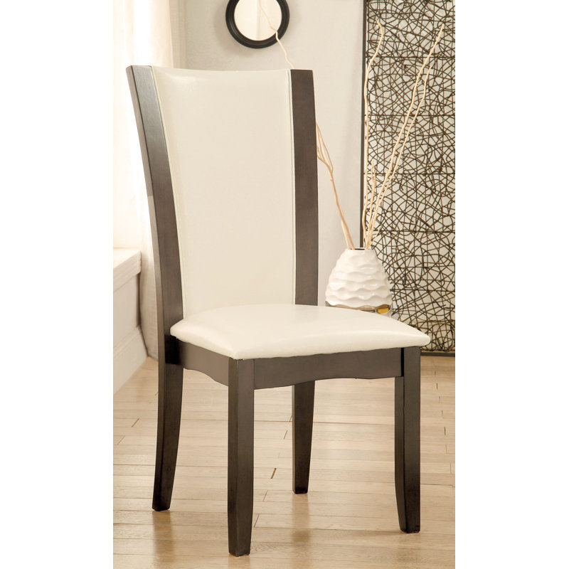 Bardia 6 - Person Glass Top Pedestal Dining Set, Brown Cherry, White
