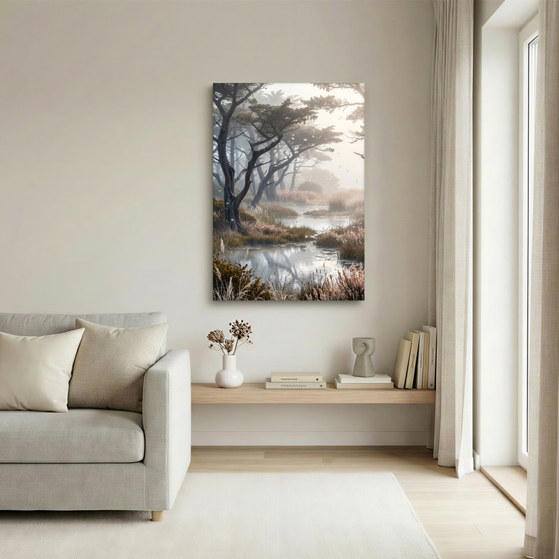 Art mural sur toile Misty Stream, 18"H x 12"W