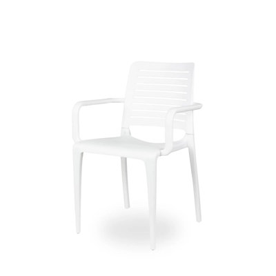 Stackable Outdoor Patio Dining Armchair with Cushion