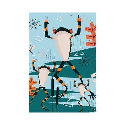 Dancing Frog by Art Mirano - Wrapped Canvas Print