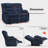 Latitude Run Power Loveseat Recliner, Electric Reclining Loveseat Sofa with Heat and Vibration-10524533