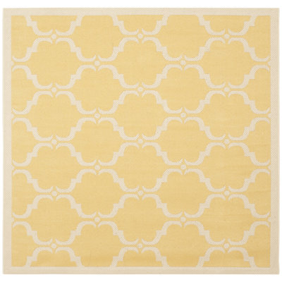 Tapis intérieur / extérieur jaune / beige Arneshia