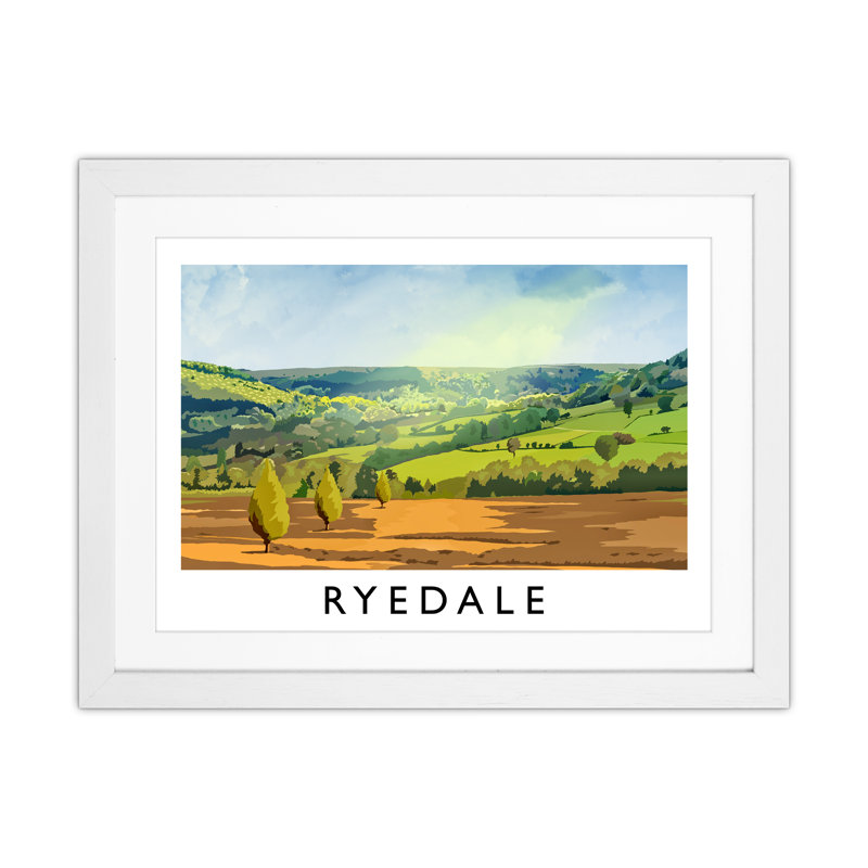 Ryedale 1 Piece Wall Art, 33.5cm H x 43.5cm W x 3cm D, White Framed
