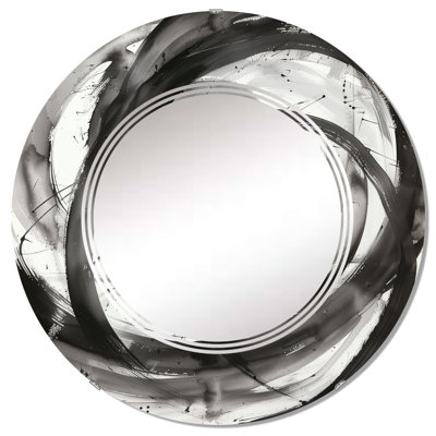 Black and White Minimalistic - Abstract Wall Mirror