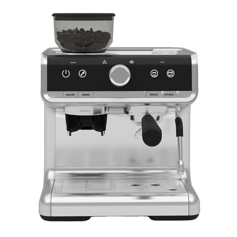 Machine à espresso avec moulin, machine à espresso semi-automatique à 20 bars avec buse à vapeur