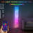 Modern Floor Lamp, RGB Colour Changing Led Smart Lamp Alexa APP Control With DIY Mode, Music Sync And White Fabric Shade, Standing Lamp For Living/Game Room Bedroom