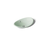 Iron Plains Metal Oval Vessel Bathroom Sink with Overflow