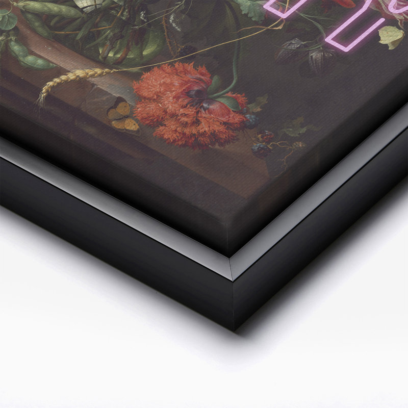 Joli, Black Framed, Canvas, 24"H x 32"W