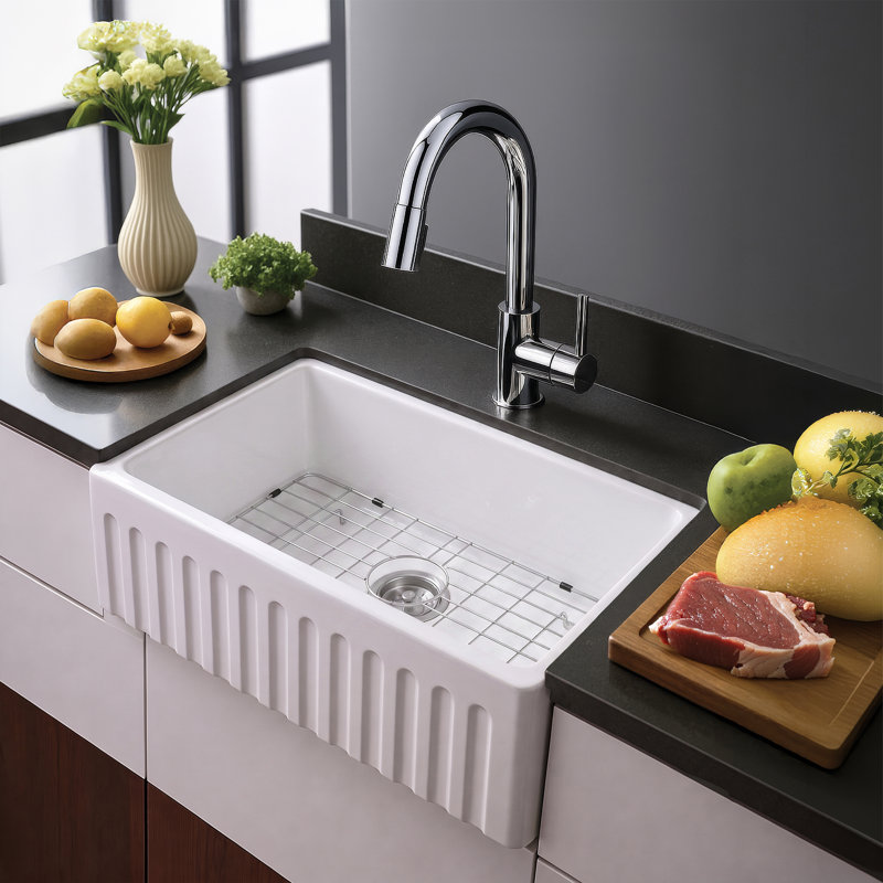 Fireclay Kitchen Sink - Single Bowl