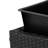 3-Section Wicker Planter Box - Black