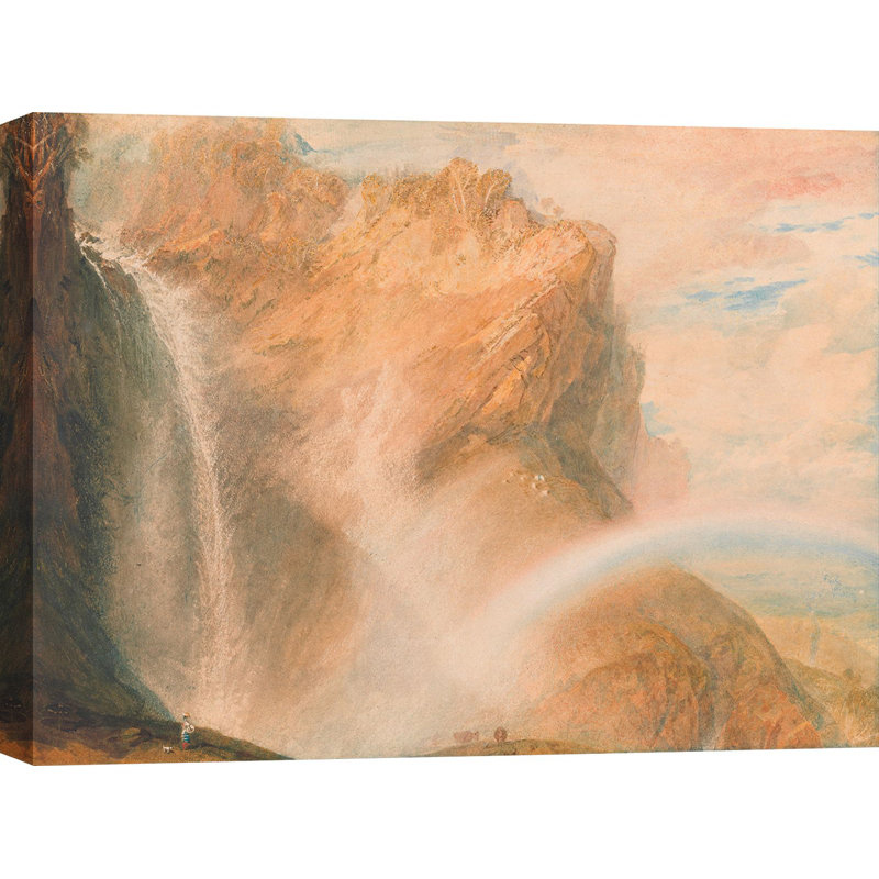 Upper Fall Of The Reichenbach, Rainbow by J.M.W. Turner - Wrapped Canvas Painting, 90cm H x 120cm W x 4cm D