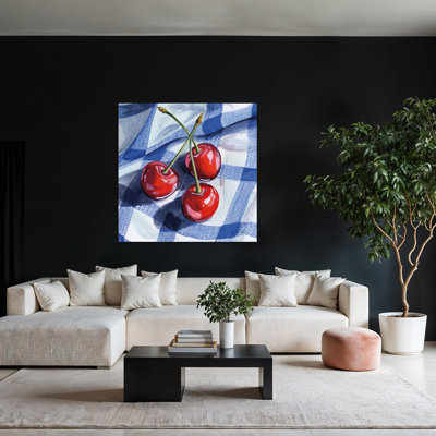 Trois cerises de pique-nique, art contemporain