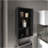 Wall Cabinet 36" H, 3 Shelves, Black-1523260965