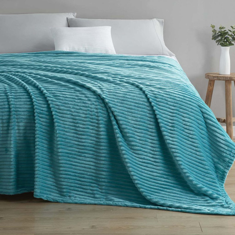 Jeté moelleux et moelleux Nestl, Jeté, Bleu sarcelle clair