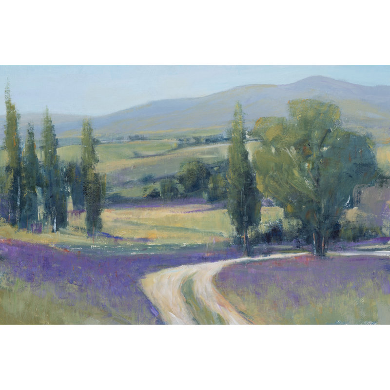 Lavender Meadow II by Tim O'Toole - Painting, 20cm H x 30cm W, Wrapped Canvas