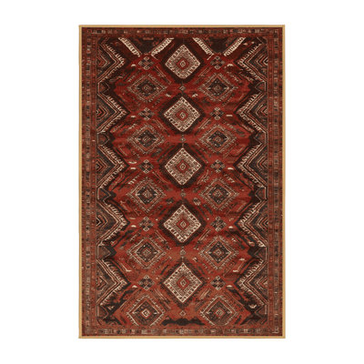 Machine Washable Persian Brown Area Rug