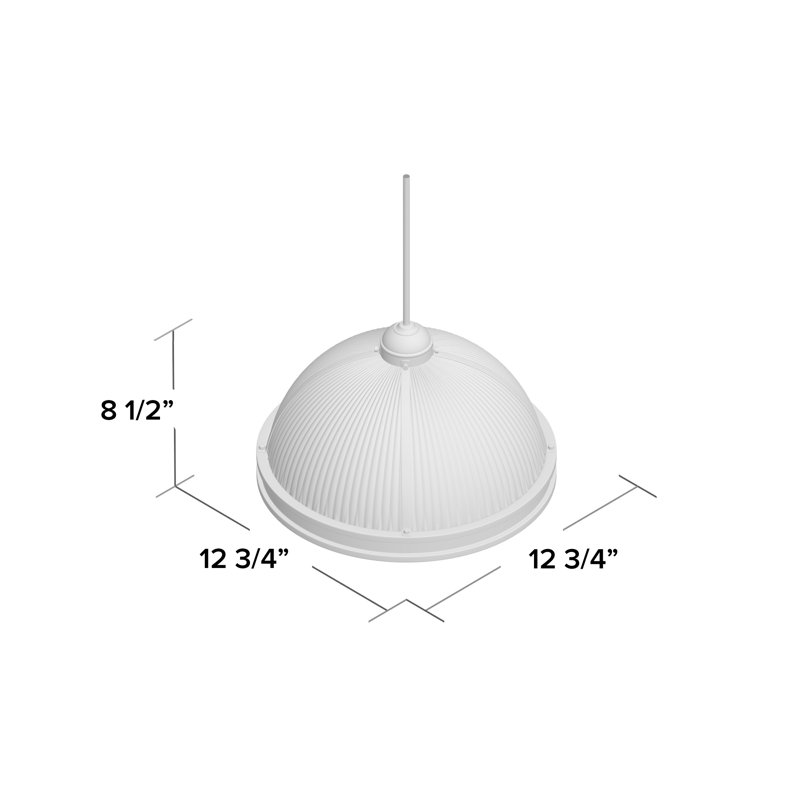 Luminaire suspendu en forme de dôme à 2 lumières Ainsley, Non inclus, Bronze automnal