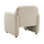 Chaise d'appoint taupe Boucle, structure en contreplaqué, rembourrage en mousse douce sur les ressorts ensachés, coussin de dossier attaché et coussin d'une capacité de 300 lb-732738395