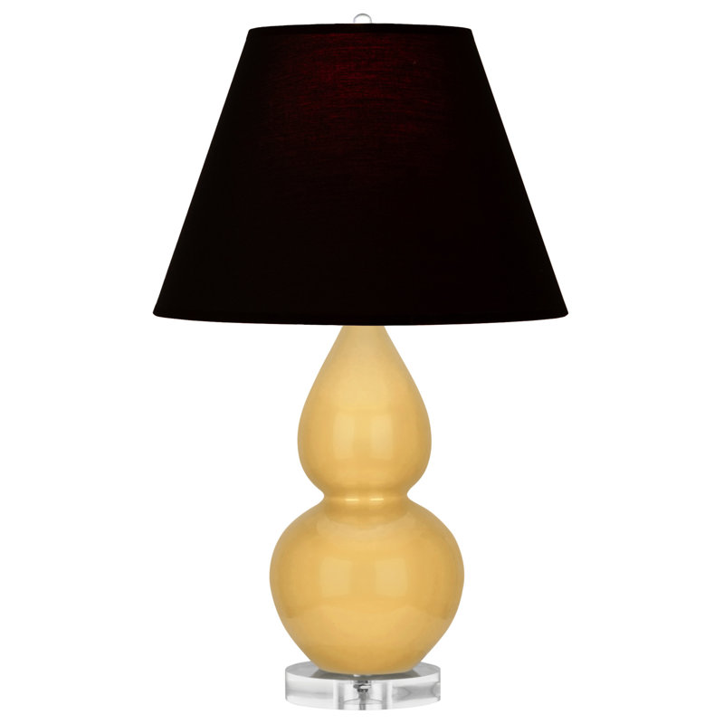 Small Double Gourd Accent Lamp, Black/Red, Sunset
