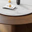 Round Solid Wood Dining Tables with Turntable-259198121