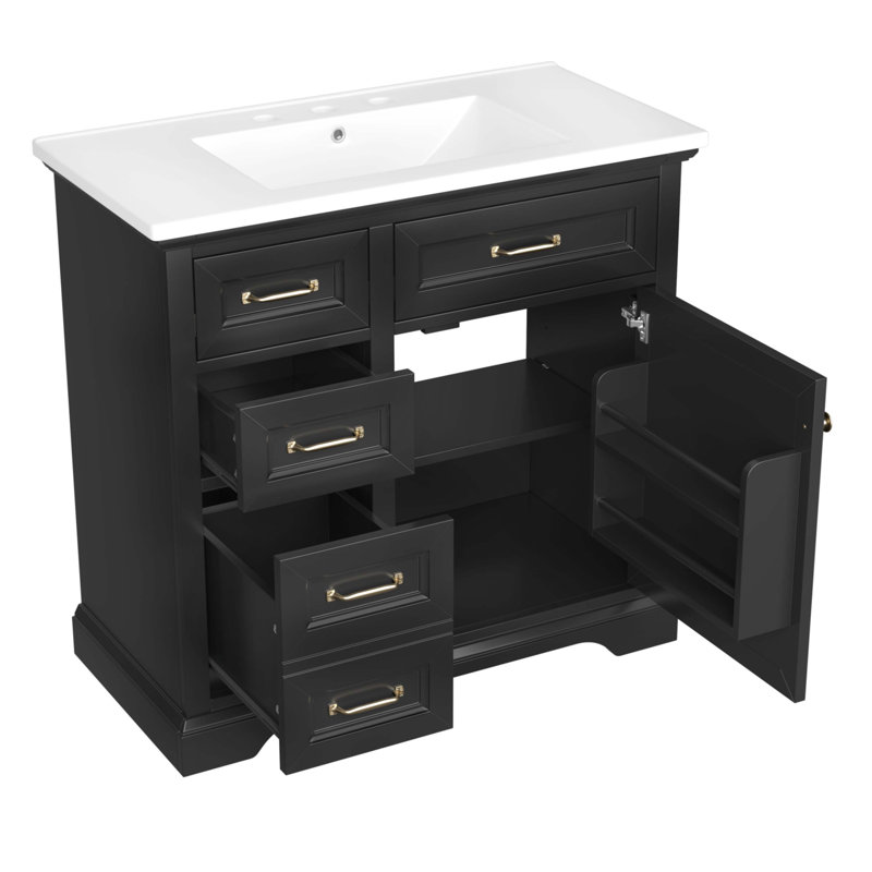 Meuble-lavabo 36 po avec comptoir en céramique