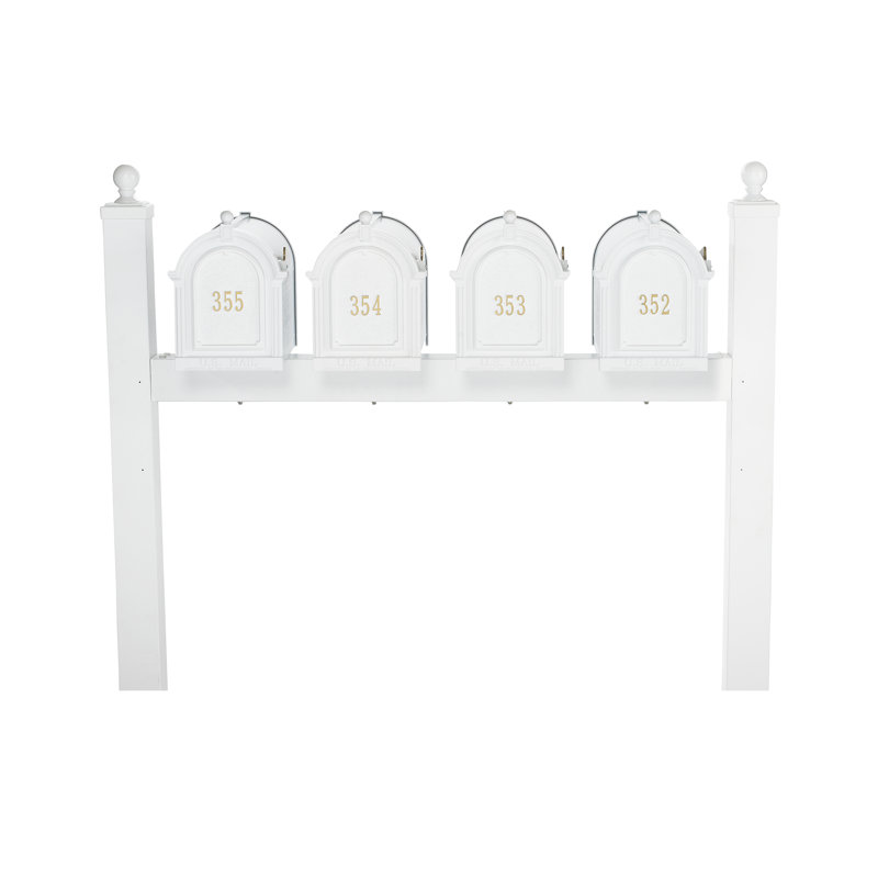 Boîte aux lettres avec piquet inclus, Blanc, Oui