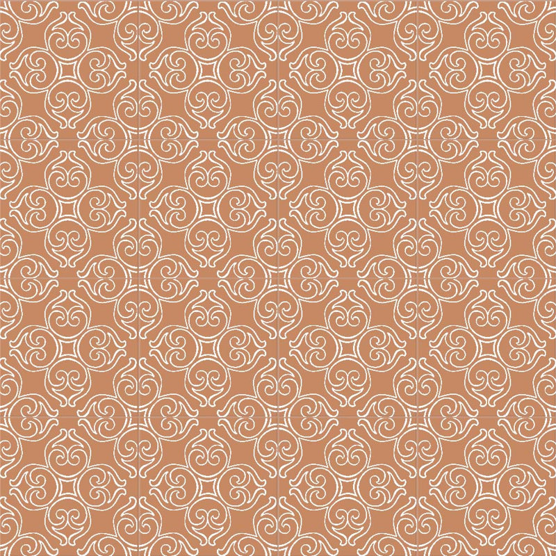 Carrelage en porcelaine Helix 8X8, Rouge