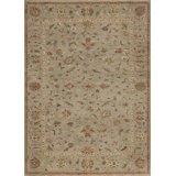 Essence Hand Knotted Wool Area Rug in Green