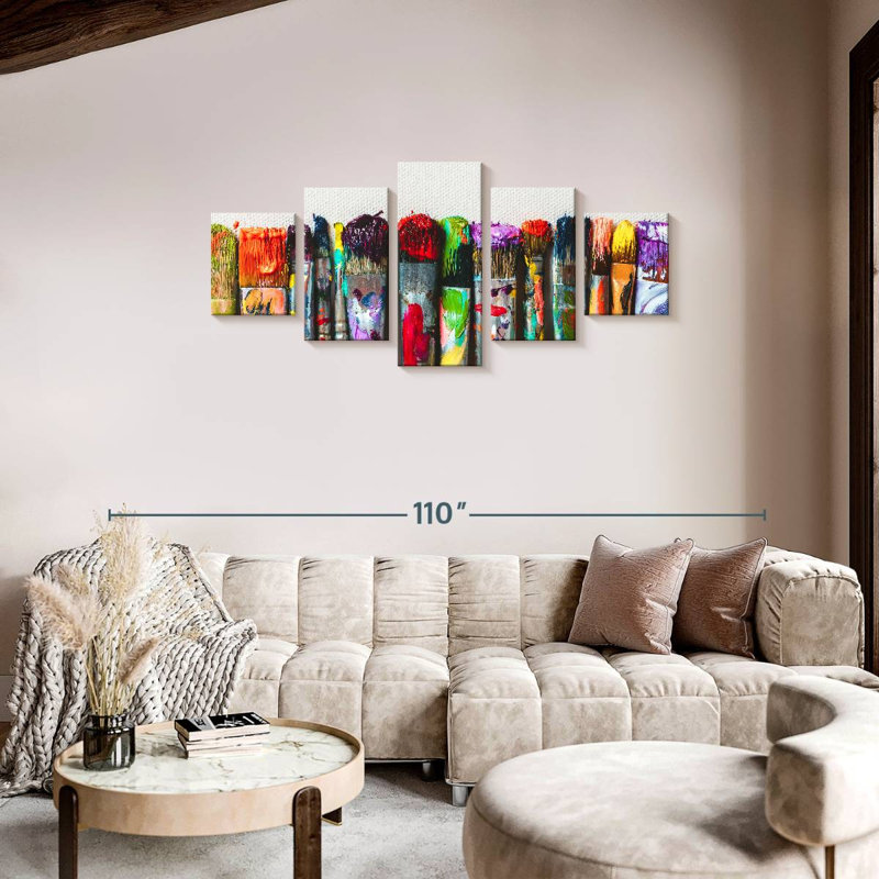 Paint Brushes, 34" H x 74" W