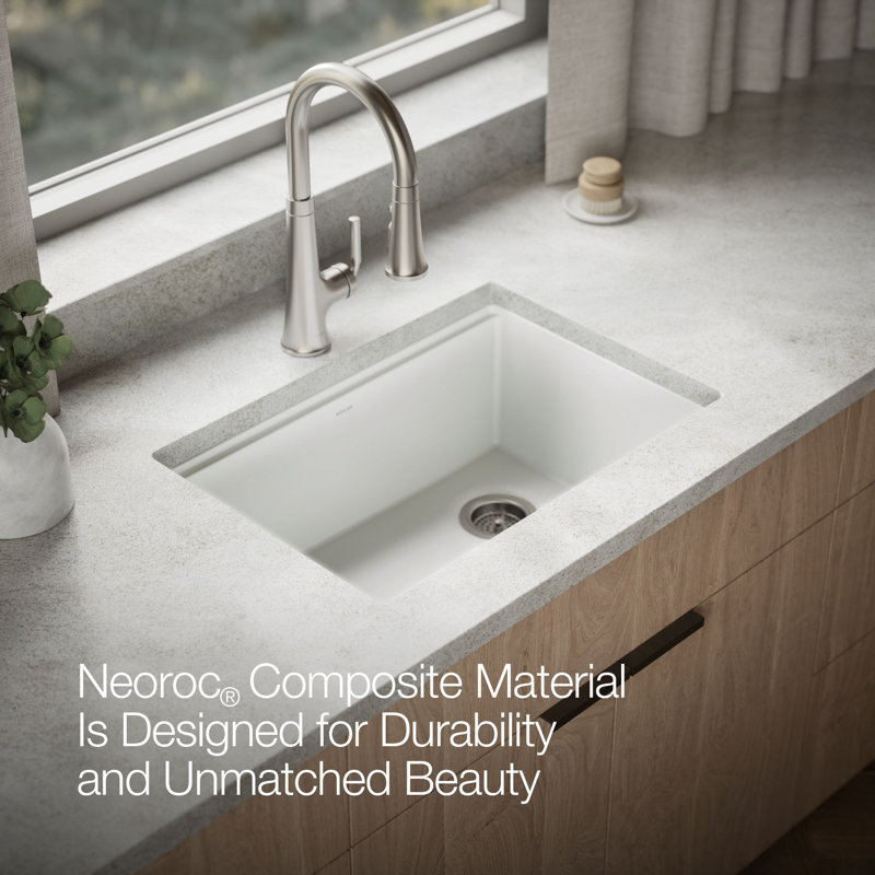 Billings Undermount Single-Bowl Workstation Kitchen Sink, White