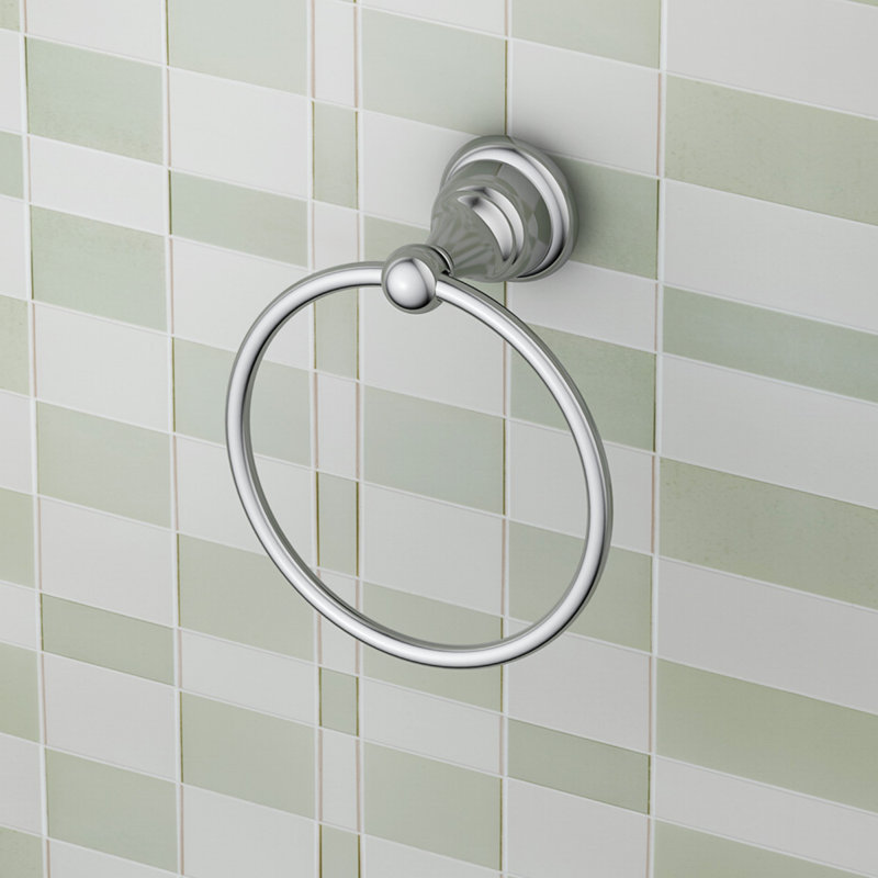 Anneau à serviette, Chrome poli