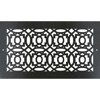 Metal Screw-in Floor Register. Duct Opening 4x10 (overall 6x12) - Moroccan Design