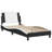 vidaXL Bed Frame without Mattress Zadar Black and White 100x203 cm Faux Leather-814465720-814465726