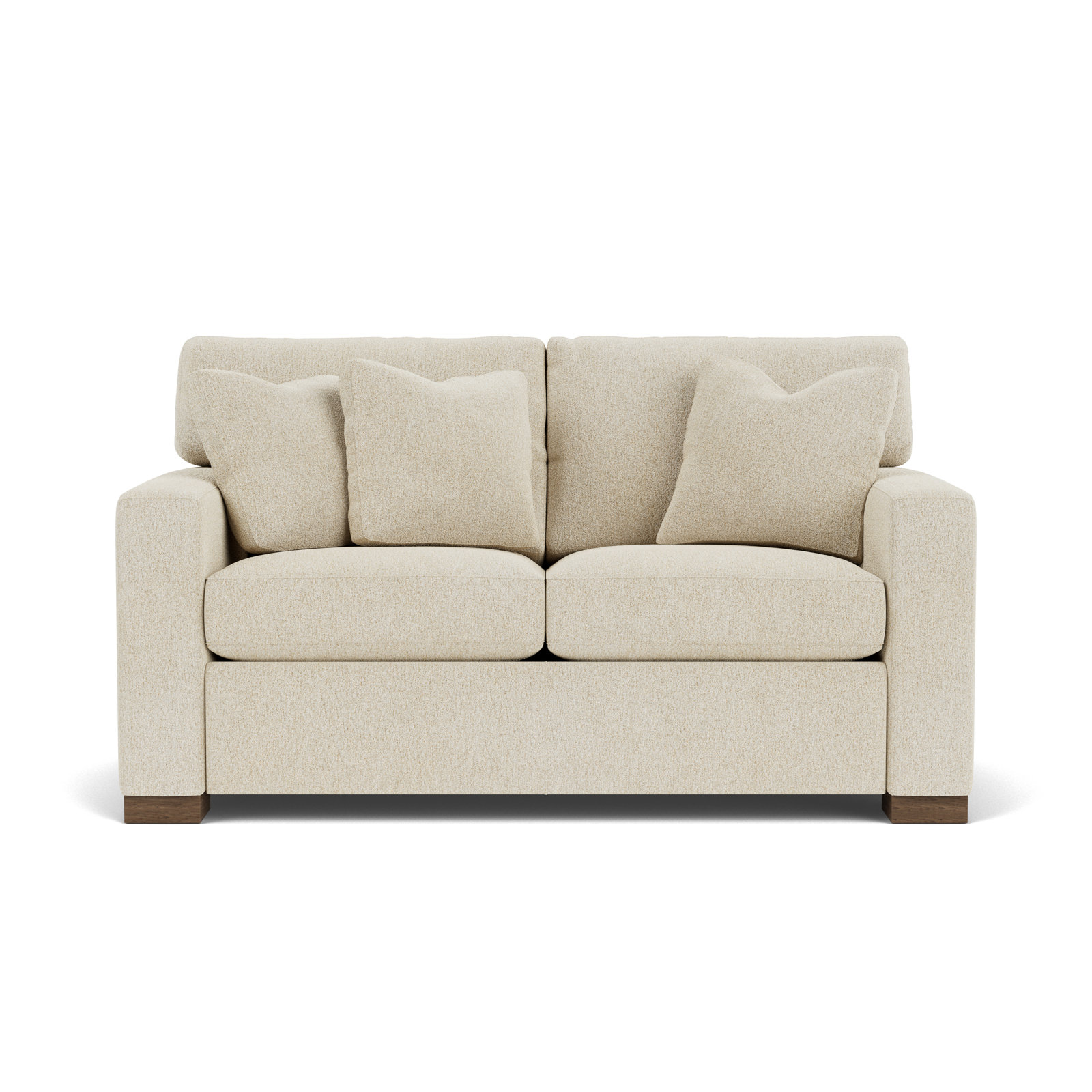 Anderia 63'' Upholstered Loveseat, White Polypropylene/Olefin