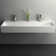 Homary 15.75'' Matte White Resin Rectangular Bathroom Sink
