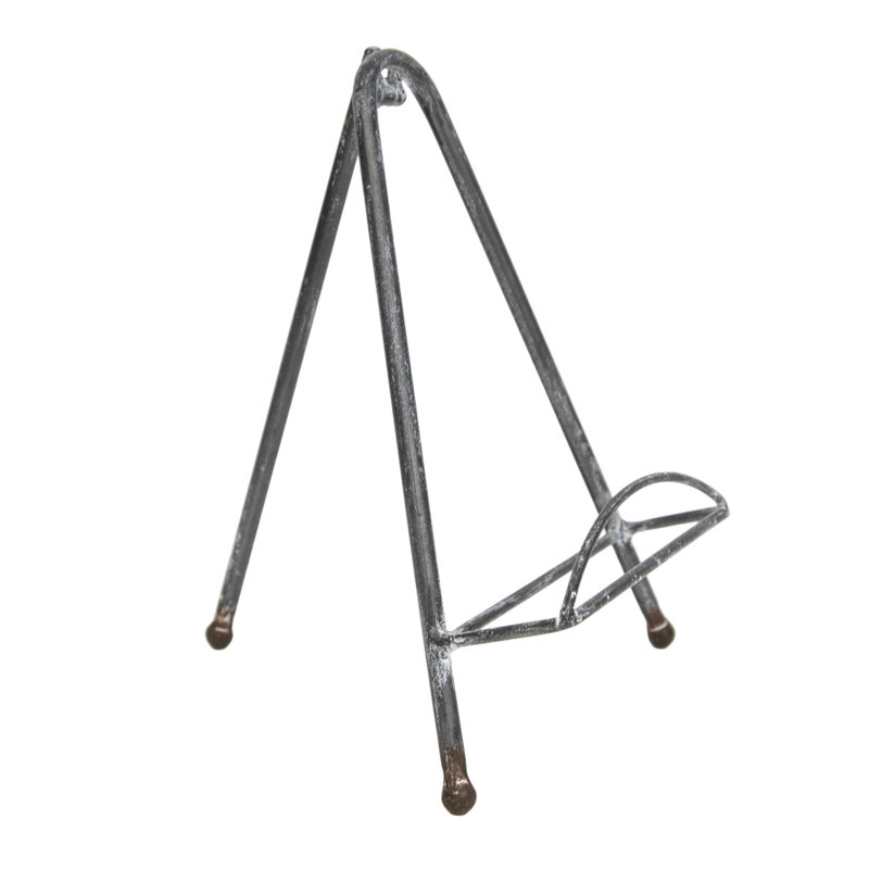 Foreside Home & Garden Cottage Grey Metal Easel