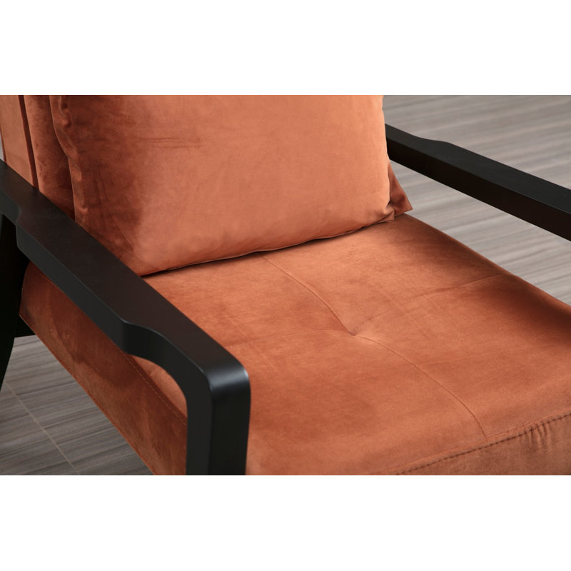 Fauteuil en polyester 33,07 po Brower, Cannelle