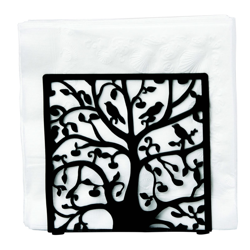 Porte-serviette de table arbre et oiseau