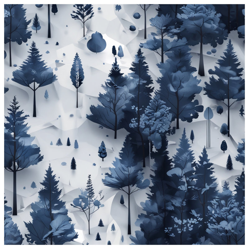 Édredon Blue Forest Landscape, Simple extra long