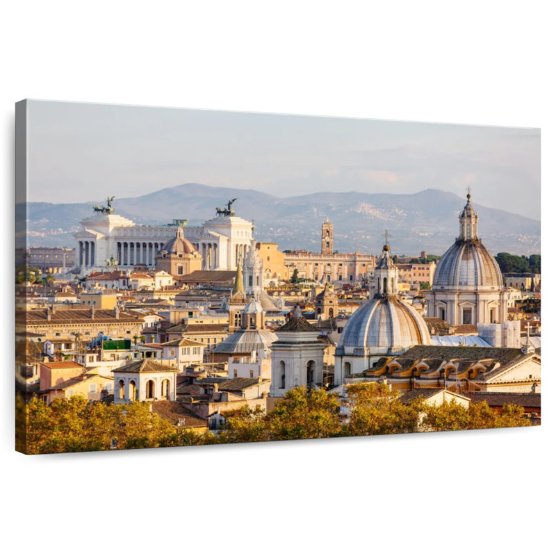 Sirci, Rome, coucher de soleil, horizon, H 30 po x l 45 po