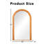Miroir sur pied classique en bois massif de 180 cm (71 po) avec cadre surdimensionné et sur pied.
