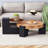 Modern Detachable Double-Layer Round Coffee Table with L-Shaped Legs