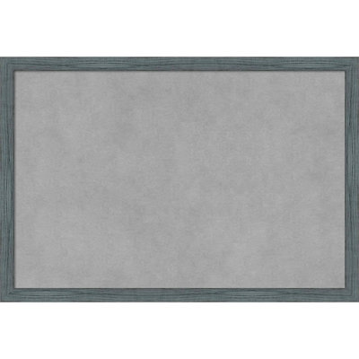 Tableau magnétique encadré étroit bleu-gris rustique