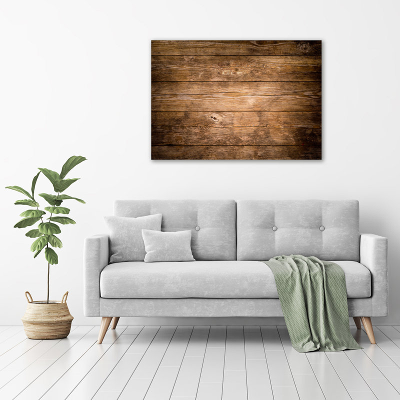 Wooden Background - Wrapped Canvas Print