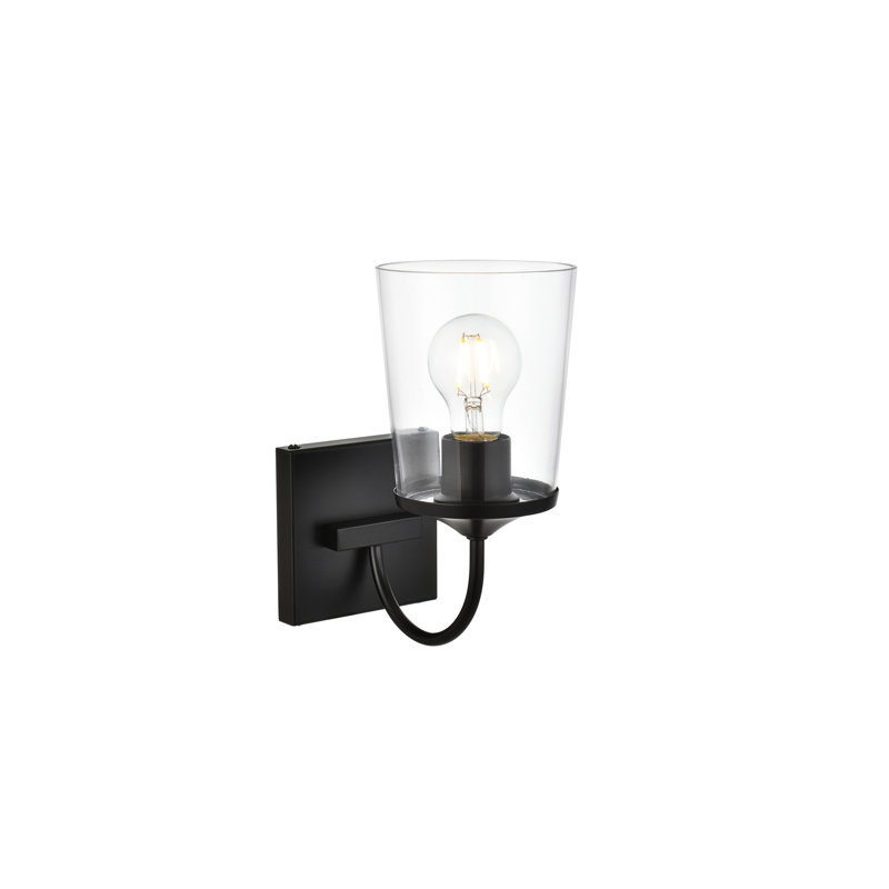 Lumière de meuble-lavabo à intensité variable, Noir, Une lumière, H 10 po x l 5 po x P 5 po