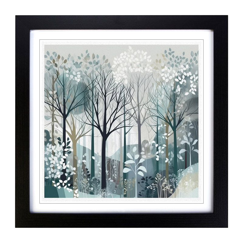 Winter Forest No.2 - Framed Print, Black
