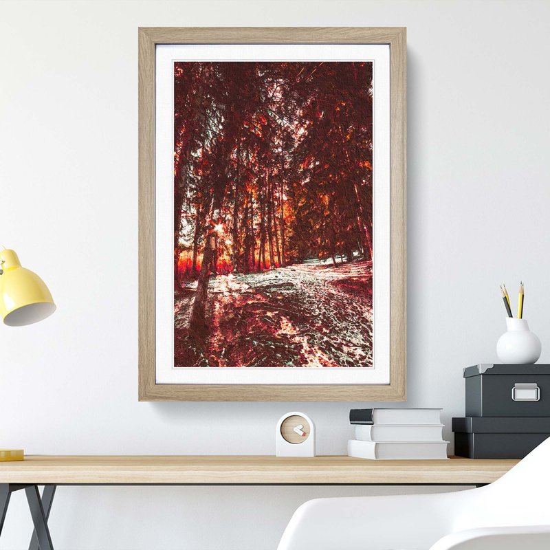 Forest Sunlight - Framed Print, Oak Framed, 48cm H x 36cm W x 2cm D