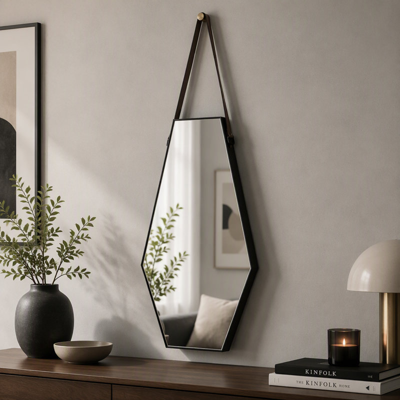 Miroir mural 18x1,6x31,5 "Hexagonal