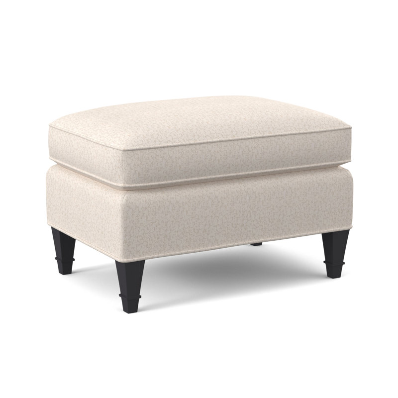 Everton Ottoman, Venice Linen, Vintage Ebony