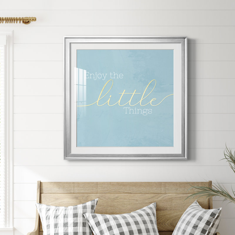 " Enjoy The Little Things ", 28" H x 28" W x 1 D, Silver